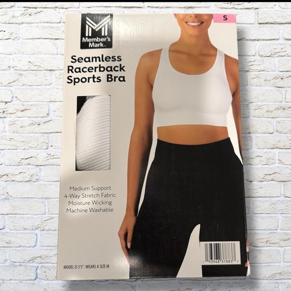 NIB MEMBERS MARK SEAMLESS RACERBACK SPORTS BRA size Small - Picture 1 of 4